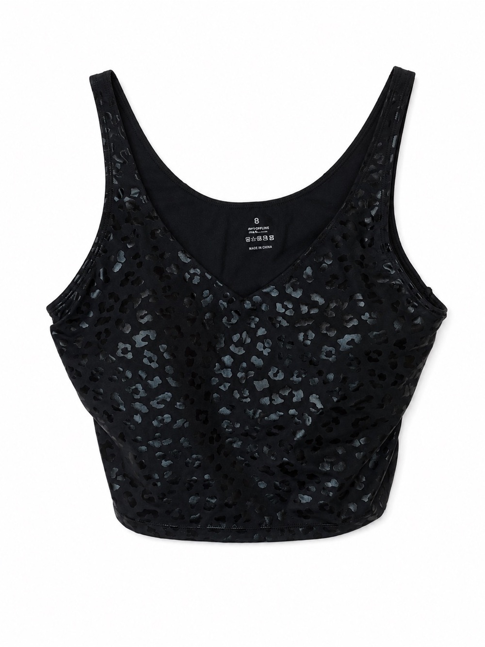 Beyond Yoga Black Shimmer Leopard Print Tank & Leggings Set Women’s Activewear - Picture 3 of 3